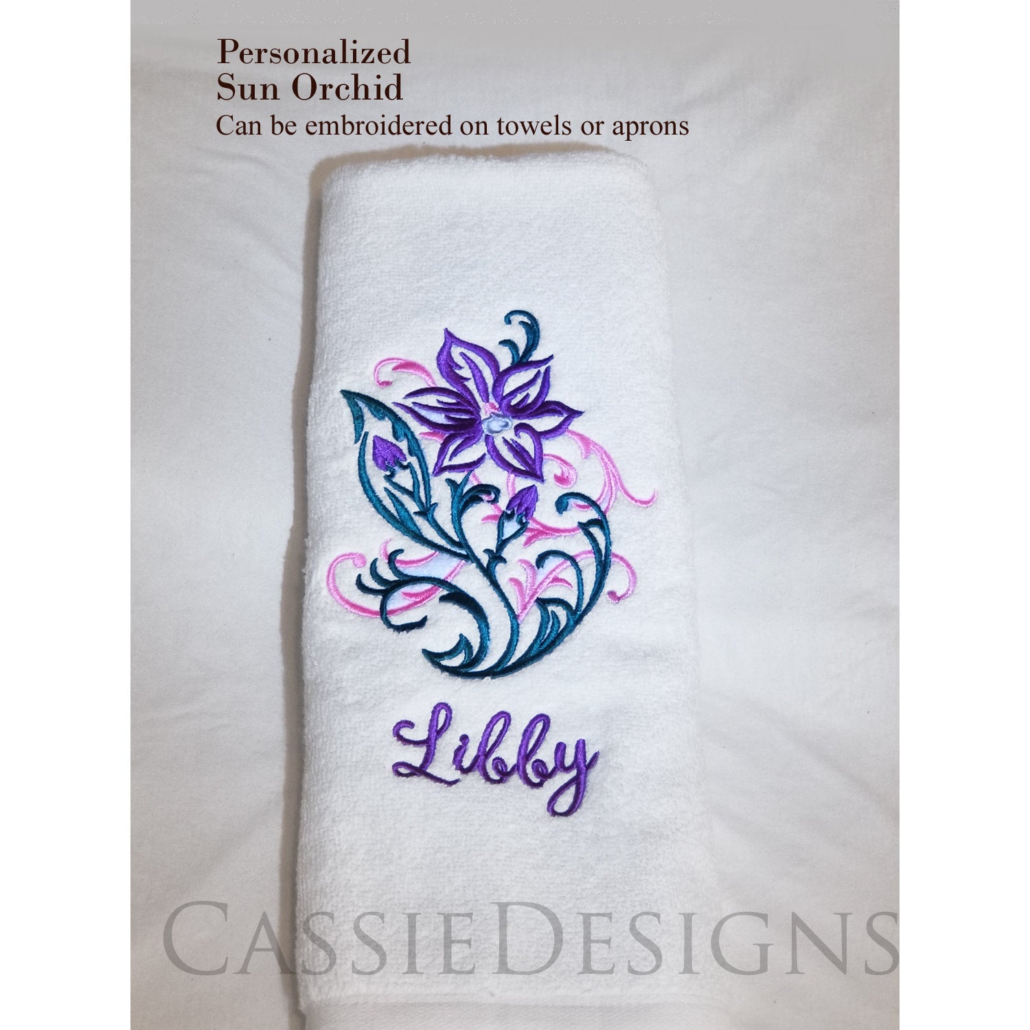 Personalized Dutch Windmill - Embroidered Hand Towel